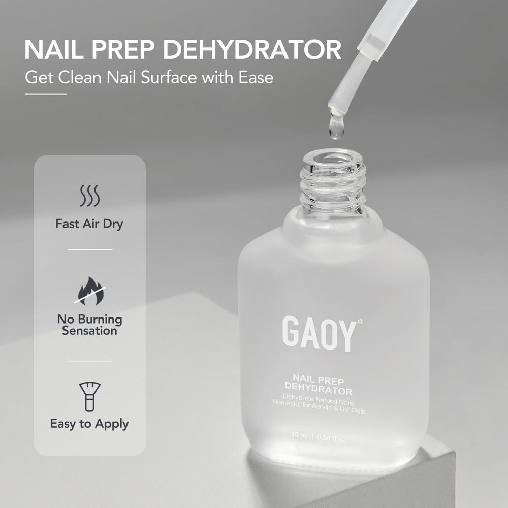 Nail Prep Dehydrator 16ml Acid-Free Nail Prep for Gel Polish Acrylic Nails